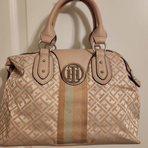 Tommy Hilfiger Beige and Cream Handbag
